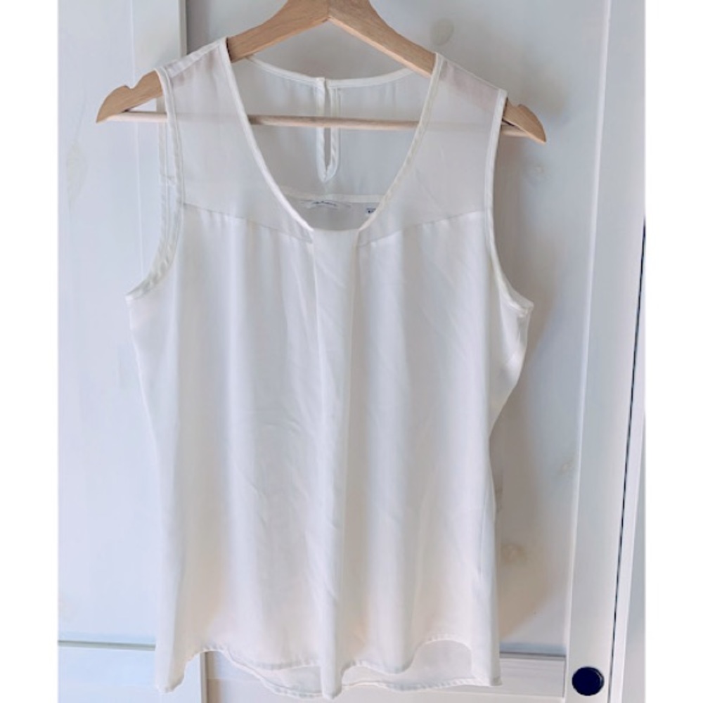 White Sleeveless Blouse